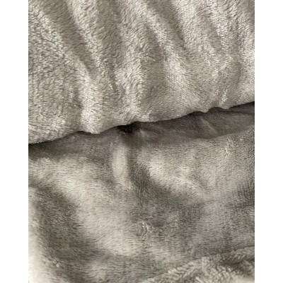 Βελουτέ Κουβέρτα Fleece Μετρίου Πάχους Arctic Υπέρδιπλη (220x240cm) Γκρι απαλό