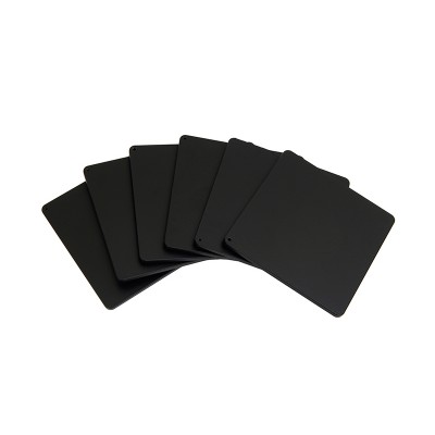 Σουβέρ (6pcs) – Μαύρο Ματ, Pam & Co, (W)10 x (D)10 x (H)0.3cm, 10-10-403