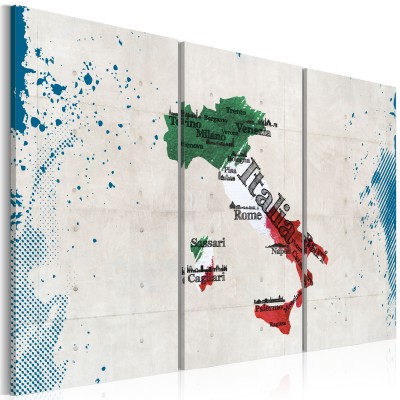 Πίνακας - Map of Italy - triptych