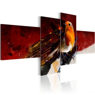 Πίνακας - A little bird on four parts