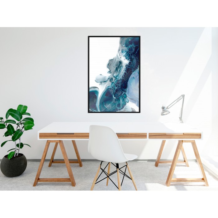 Πόστερ με κορνίζα Acrylic Pouring I Μαύρη κορνίζα