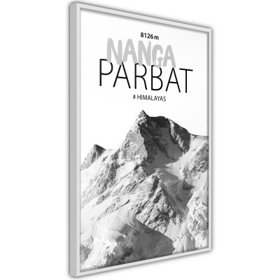 Πόστερ με κορνίζα Peaks of the World: Nanga Parbat Άσπρη κορνίζα