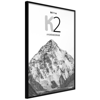 Αφίσες Peaks of the World: K2 Μαύρη κορνίζα
