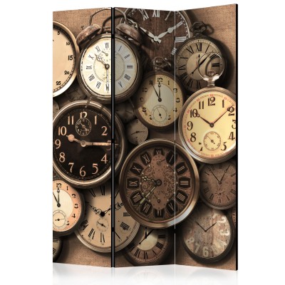 διαχωριστικό με 3 τμήματα - Old Clocks [Room Dividers]