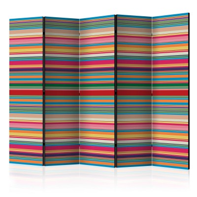 διαχωριστικό με 5 τμήματα - Subdued stripes II [Room Dividers]