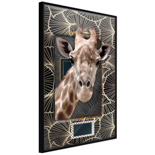 Αφίσες Giraffe in the Frame Μαύρη κορνίζα