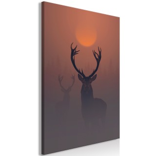 Πίνακας - Deers in the Fog (1 Part) Vertical