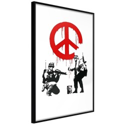 Πόστερ με κορνίζα Banksy: CND Soldiers I Μαύρη κορνίζα