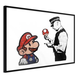Πόστερ με κορνίζα Banksy: Mario and Copper Μαύρη κορνίζα