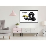 Πόστερ με κορνίζα Banksy: Banana Gun II Μαύρη κορνίζα