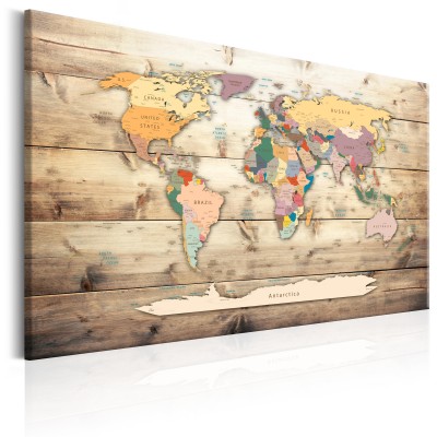 Πίνακας - World Map: Colourful Continents