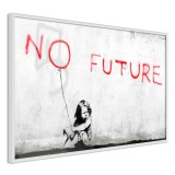 Πόστερ με κορνίζα Banksy: No Future Μαύρη κορνίζα