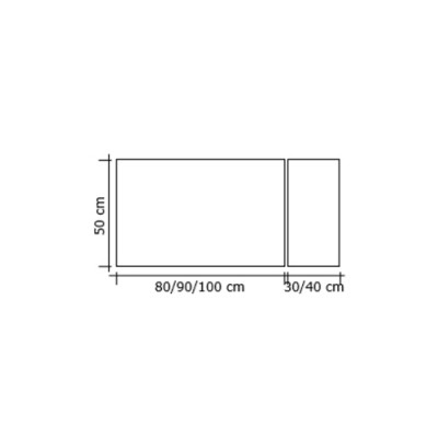 Γυάλινη Κάλυψη τζακιού 562-562/02 σε Νίκελ Ματ 50x90+30cm