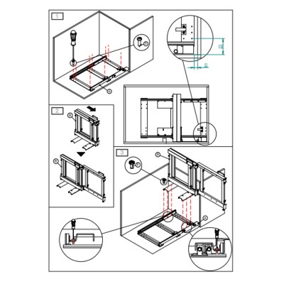 Μηχανισμός κουζίνας με φρένο για τυφλό ντουλάπι Inoxa Compact 839B για πόρτα 60cm