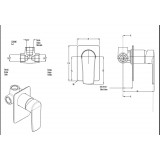 Κεφαλή ντους οροφής εντοιχισμού Almar Temptation E044024-100