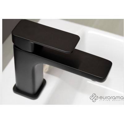 Μπαταρία νιπτήρος Eurorama Quadra 144310-400 Μαύρο Matt