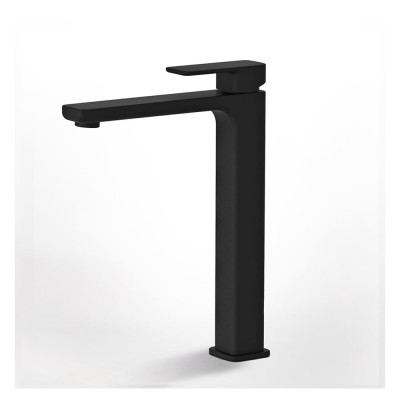 Μπαταρία νιπτήρος επικαθήμενη Eurorama Quadra 144309P-400 Black Matt