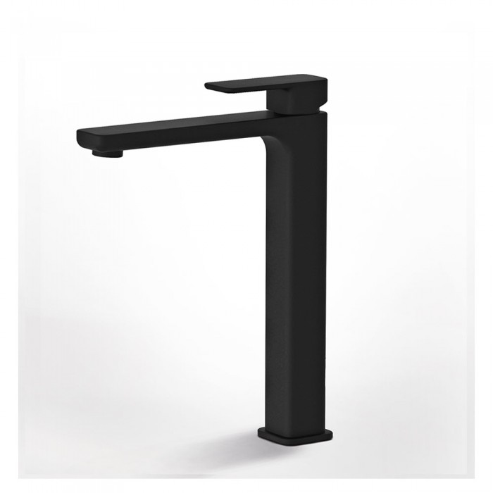 Μπαταρία νιπτήρος επικαθήμενη Eurorama Quadra 144309P-400 Black Matt