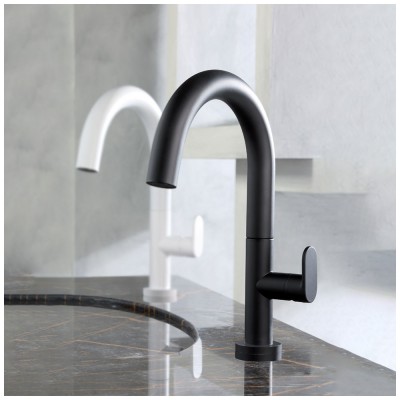 Μπαταρία νιπτήρος μεσαίου ύψους Armando Vicario Slim 500040-400 Μαύρο Matt