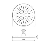 Ανακλινόμενη Κεφαλή Brass Ø20 Με Επίτοιχο Μπράτσο 35cm E044076-100 + C13500 Χρωμέ