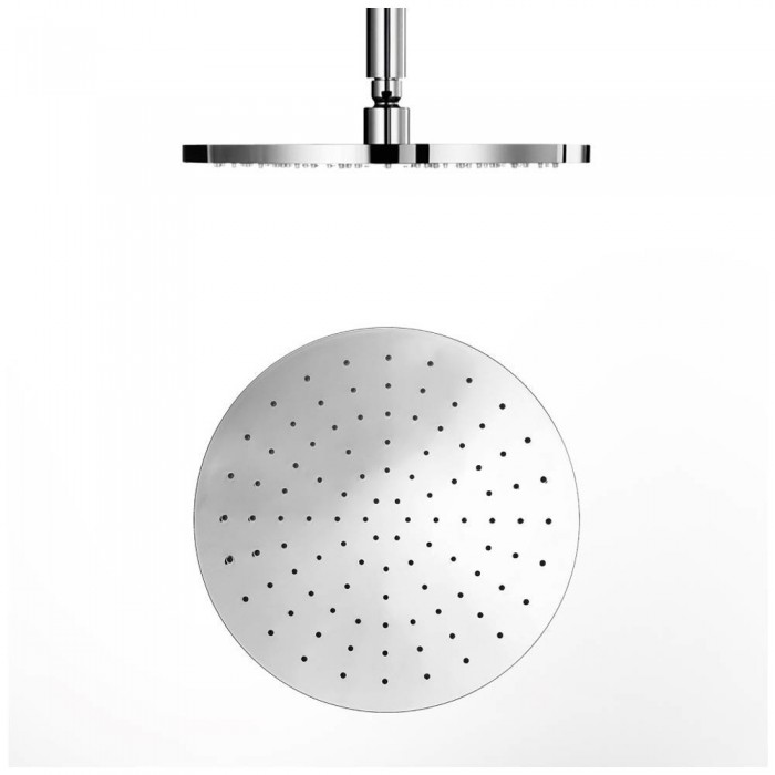 Ανακλινόμενη Κεφαλή Brass Ø20 Με Μπράτσο Οροφής 10cm E044076-100 + C11000 Χρωμέ