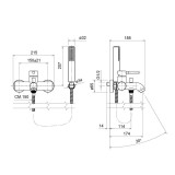 Μπαταρία λουτρού La Torre New Tech 12019-110 Inox