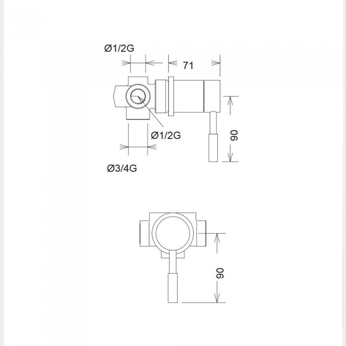 Εκτροπέας εντοιχισμού 3 εξόδων La Torre New Tech 12151N-110 Inox