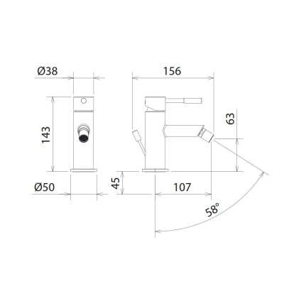 Μπαταρία μπιντέ La Torre New Tech 12017-100