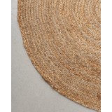 Πλεκτό χαλάκι Trecase Διάμετρος 90cm Μπεζ