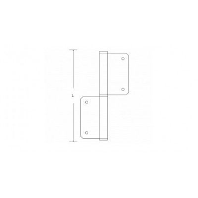 Πορταδέλα ανοξείδωτη Μαύρο Ματ για Αριστερή Πόρτα 120mm 200-BS12/L Metalor