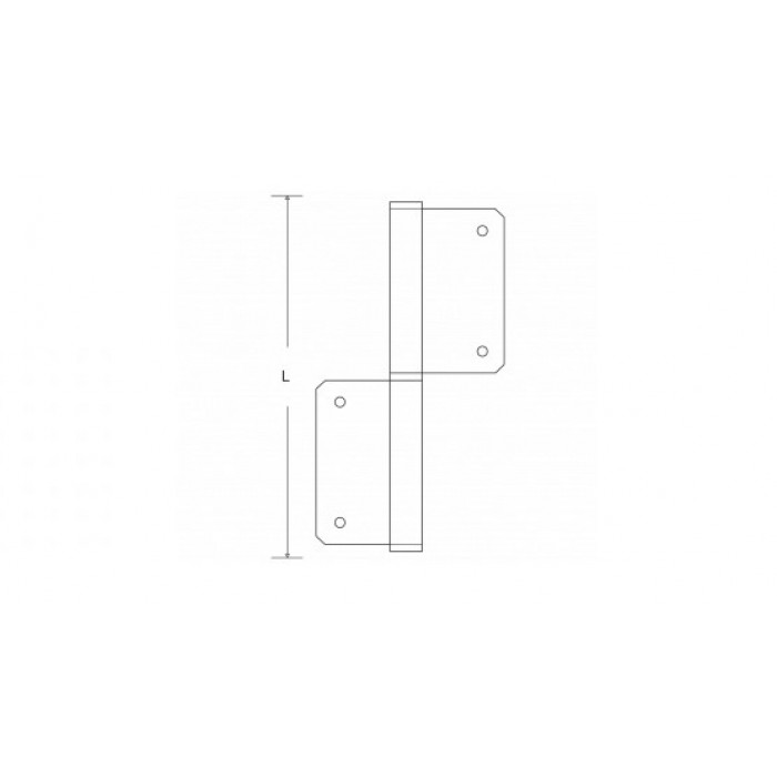 Πορταδέλα ανοξείδωτη inox ματ 120mm 200-SS12 Metalor
