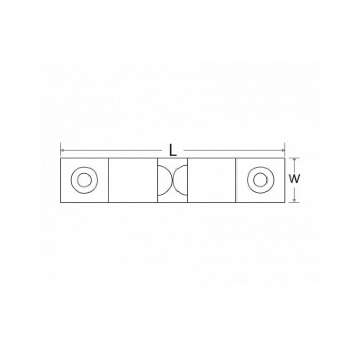 Στοπ μπίλιας ορειχάλκινο 50mm Άσπρο Ματ 060-W050 Metalor