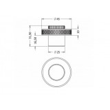 Στοπ δαπέδου αλουμινίου με λάστιχο νίκελ Φ45 061-X001 Metalor