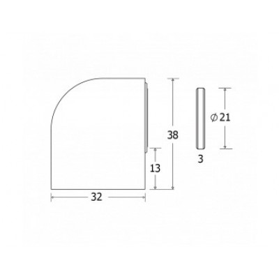Μαγνητικό στοπ δαπέδου οξειδέ 064-2001 Metalor