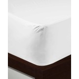 Σεντόνι με λάστιχο Pallas Ημίδιπλη (120x200+35cm) Άσπρο