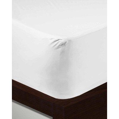 Σεντόνι με λάστιχο Pallas Ημίδιπλη (120x200+35cm) Άσπρο