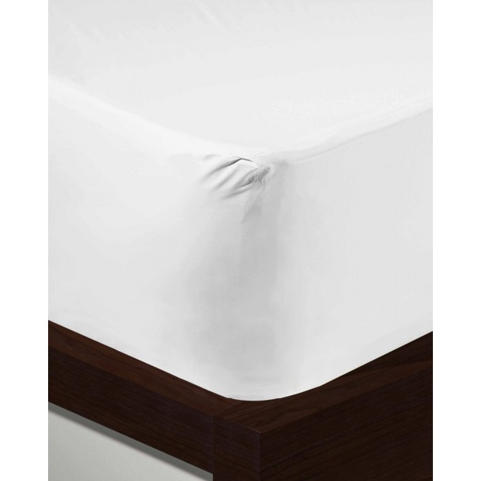 Σεντόνι με λάστιχο Pallas Ημίδιπλη (120x200+35cm) Άσπρο