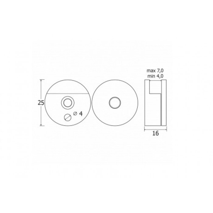 Αποστάτης καθρέπτη αλουμινίου 072-ASG1 Metalor