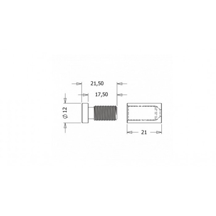 Αποστάτης σήμανσης μαύρος ∅12 L21 072-BSL1 Metalor