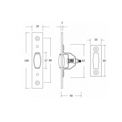 Σούστα πόρτας με βαρελάκι ορειχάλκινο χρυσό ματ 079-3010 Metalor