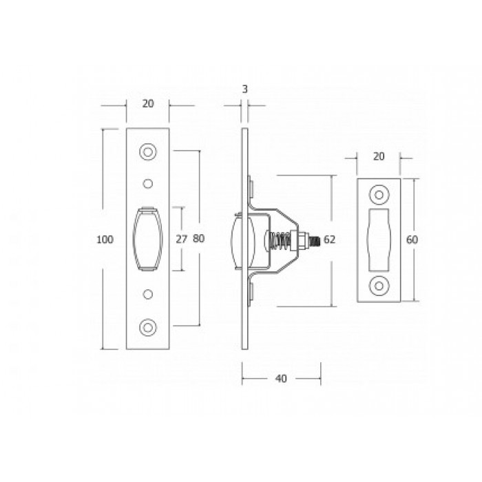 Σούστα πόρτας με βαρελάκι ορειχάλκινο χρυσό ματ 079-3010 Metalor