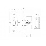 Σούστα πόρτας με βαρελάκι ορειχάλκινο ματ νίκελ 079-8010 Metalor
