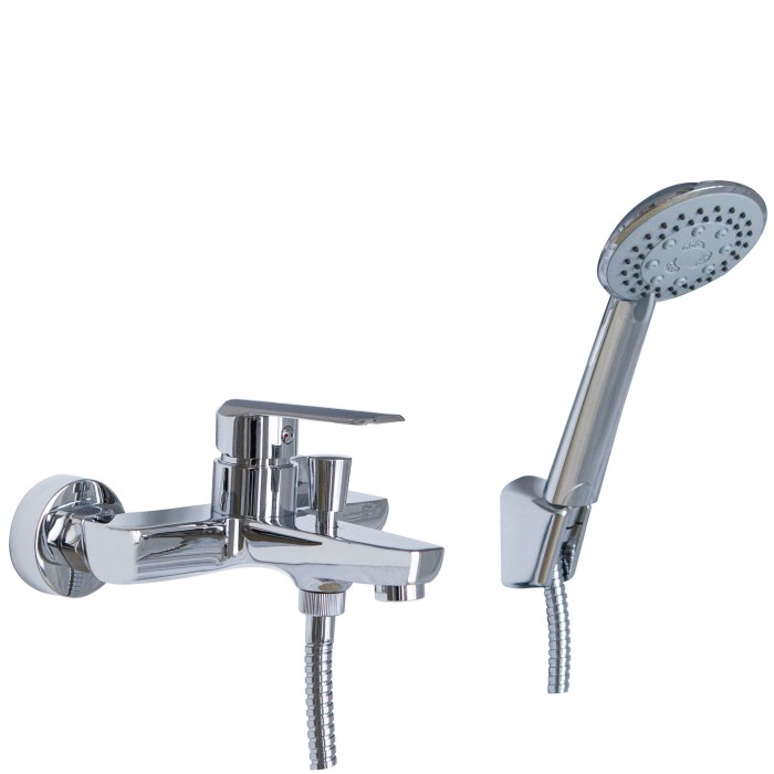 Μπαταρία μπάνιου με σετ ντους  Interflex Χρώμιο 087023 Chiara