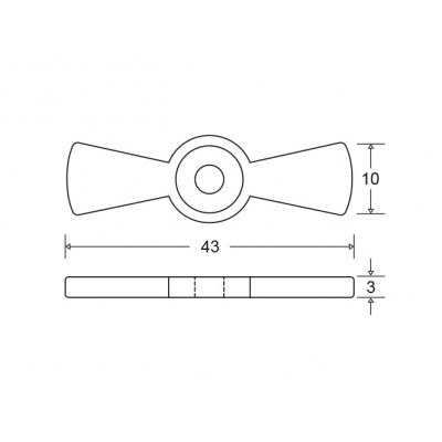 Μανταλάκι διπλό ματ νίκελ 096-8001 Metalor