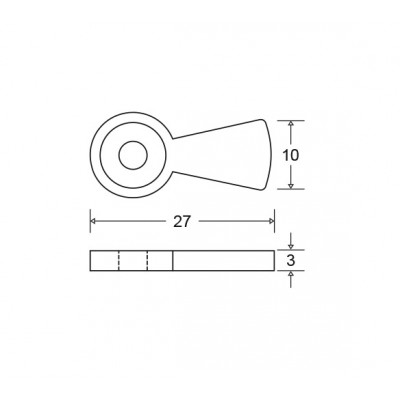 Μανταλάκι μονό χρυσό ζαμακ 097-1001 Metalor