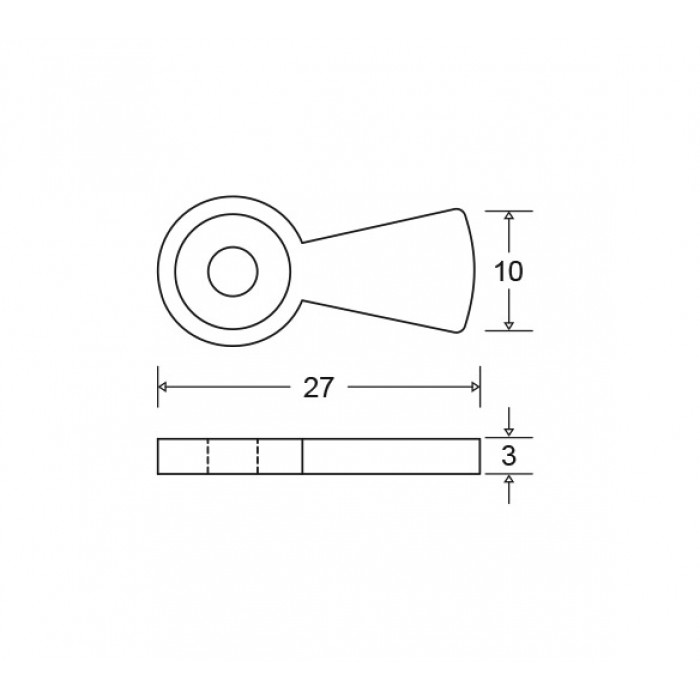 Μανταλάκι μονό χρυσό ζαμακ 097-1001 Metalor