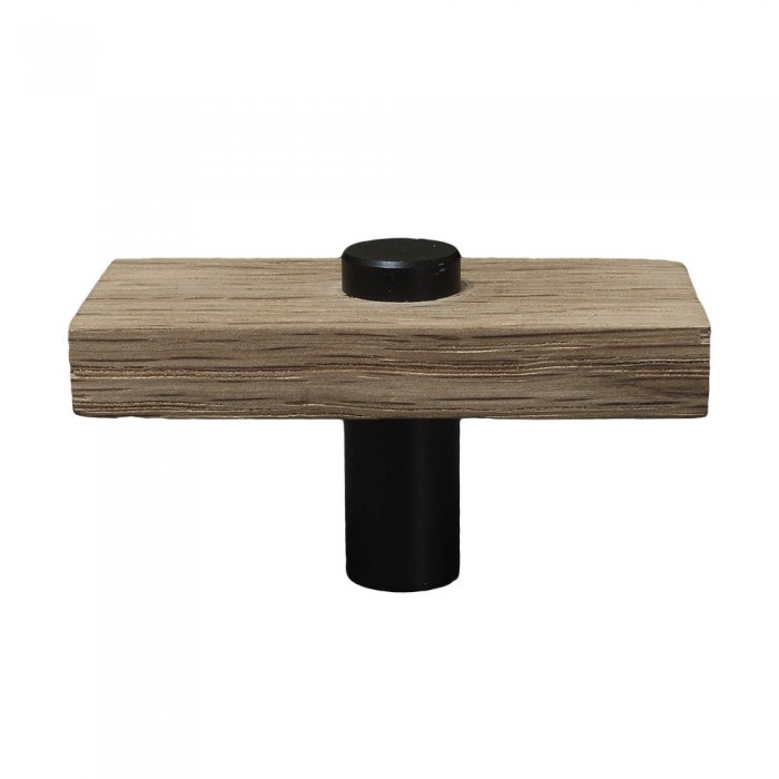 Ξύλινο Κρεμαστράκι Μονό Άβαφο απο Μασίφ Ξύλο Δρύς Πλατύβενη Βορείου Αμερικής με Μαύρο Αποστάτη σειρά 1060