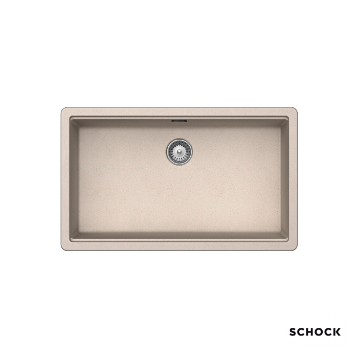 Νεροχύτης Γρανιτένιος Ένθετος & Υποκαθήμενος Manhattan Cristalite 75x45,6 με 1 Γούρνα Για Ερμάριο 80 cm Schock 30080U-1511 Everest