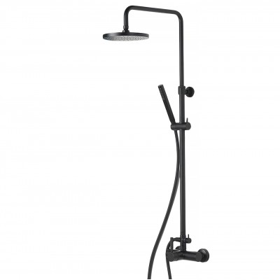 Στήλη ντους με Μπαταρία και κολώνα με ρυθμιζόμενο ύψος από 83cm - 144cm La Torre New Tech 12065-400 black matt