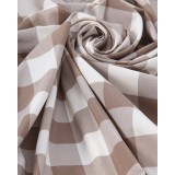 Τραπεζομάντηλο Μεγάλο Καρώ Νηματοβαφή Cabanna 8 ατόμων | 135x200cm Μπεζ